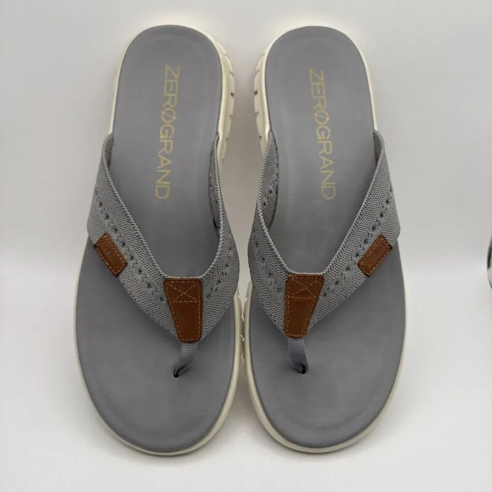 Cole Haan Zerogrand Sandals Shoes Mens 11 Gray Thong Flip Flops Comfort C29378